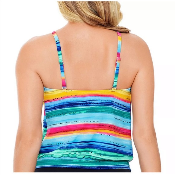 St. John's Bay Swim St Johns Bay Striped Tankini Swimsuit Top